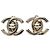 Orecchini a clip Chanel Silver CC Brass Turn Lock Argento