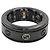 GUCCI OURA Interlocking G Band Ring Schwarz