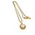 Collana Chanel dorata con perla sintetica D'oro