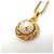 Collana Chanel dorata con perla sintetica D'oro - vista 2