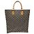 Borsa Louis Vuitton Sac Plat Marrone Nero Blu Monogramma
