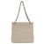 Bolsa Chanel de linho bege com ferragens prateadas - vista 2