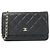 Catena per portafoglio Chanel Timeless Classic Line AP0250 Nero Bordò