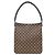 Borsa a tracolla Louis Vuitton Damier Looping GM Marrone