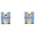 Hermès Hermes Pop H MINI 608002F Ohrringe Blau Golden