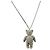 Collana Christian Dior con motivo orso argentato Argento