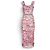 Dolce & Gabbana Blumen-Mieder-Kleid aus Tüll Pink Mehrfarben Grün