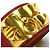 Hermès Bracciale Charm Hermes in Oro e Pelle Rossa Rosso D'oro - vista 7
