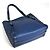 Tote Prada Shopper aus blauem Leder - Ansicht 2