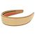 Hermès Fascia per capelli Hermes Elizabeth Gold in pelle Swift D'oro