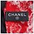 Foulard in seta Chanel in rosso e bianco - vista 9