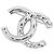 Spilla in metallo Chanel Coco Mark Twist Argento