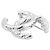 Spilla in metallo Chanel Coco Mark Twist Argento - vista 2