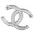 Spilla in metallo Chanel Coco Mark Twist Argento - vista 3