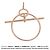 Hermès Pendientes Hermes Loop Echappé PM Dorado - vista 7