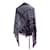 Sciarpa Losange Hermès in Seta e Cashmere Blu Viola Porpora - vista 2