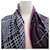 Sciarpa Losange Hermès in Seta e Cashmere Blu Viola Porpora - vista 4