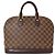 Borsa a mano Louis Vuitton Damier Alma Marrone Damier ebene