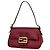 Borsa a spalla Fendi Zucchino Mamma Baguette Rosso