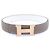 Hermès Hermes H Maretray 24mm Wendelgürtel Braun Weiß