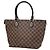 Borsa a mano Louis Vuitton Saleya PM Tote Bag Marrone Damier ebene