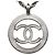 Collana con ciondolo a catena rotonda Chanel Coco Mark Nero - vista 3