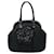 Borsa a mano da sera Prada con placca logo Triangle Nero