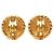 Orecchini a clip Chanel Vintage Coco Mark D'oro - vista 2