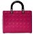 Borsa a mano in pelle rosa Christian Dior - vista 2