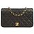 Chanel Vintage Full Flap Quilted Lambskin Small Nero