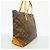 Borsa Cabas Mezzo Monogram Louis Vuitton Marrone - vista 2