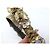 FASCIA PER CAPELLI CHANEL FIORI CAMELIE IN PELLE DORATA T55 A 62 CM D'oro - vista 8