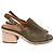Sandali espadrillas slingback con tacco Tory Burch in camoscio olive Verde Verde oliva