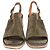 Sandali espadrillas slingback con tacco Tory Burch in camoscio olive Verde Verde oliva - vista 2