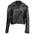 Theory Double-Breasted Cropped Jacket in Black Lamb Leather
