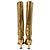 Stivali alti a punta By Far in pelle oro metallizzato D'oro Metallico - vista 5