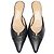 Salvatore Ferragamo Mules con tacco a punta e fiocco Ferragamo in pelle nera Nero - vista 5
