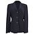 Giorgio Armani Einreihiger Blazer aus navyblauer Wolle Marineblau
