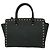 Bolsa Satchel Selma Medium com tachas Michael Kors em couro verde - vista 4