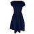 Mini abito Sandro con scollo rotondo in cotone blu navy