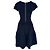 Mini abito Sandro con scollo rotondo in cotone blu navy - vista 3