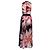 Sandro Midi-Kleid mit Blumenprint aus schwarzem Polyester - Ansicht 3