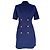 Abito mini doppiopetto Maje Ralazer in viscosa blu navy