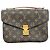 Borsa a tracolla Louis Vuitton Pochette Métis in canvas rivestito marrone Rosso