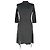 Maje Mini-Kleid aus Rippstrick in grauer Wolle