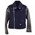 Acne Studios Cassady Jacket in Navy Blue Wool and Leather Python print