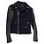 Acne Studios Cassady Jacket in Navy Blue Wool and Leather Python print - view 2