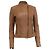 Giacca Biker Michael Kors in pelle Tan Brown Marrone Beige