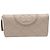 Portafoglio Continental con zip Fleming Soft di Tory Burch in pelle Nude Marrone Carne