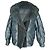 Chaqueta de plumón Prada con capucha de piel sintética en nailon azul claro